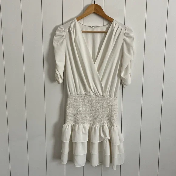 Amanda Uprichard Tabby Mini Dress in Ivory - Picture 3 of 5